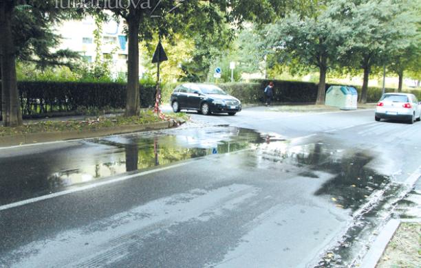 Collegno, una sorgente a Villaggio Dora: colpa di un tombino rotto da tre settimane