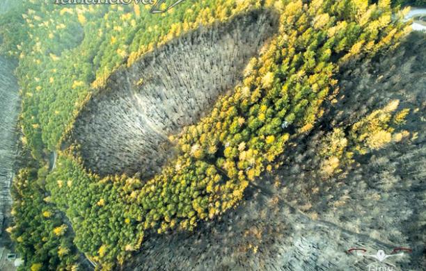 Mompantero: lo sfregio degli incendi visto dal cielo con i droni di Gipix 