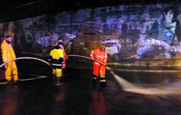 Bomba d'acqua a Bussoleno, ancora allagato il sottopasso