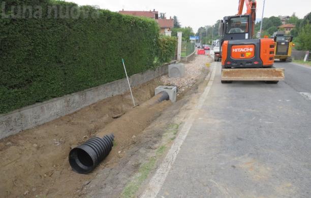 Giaveno, partiti i lavori per i marciapiedi di Selvaggio