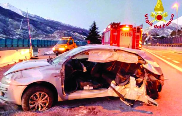 Quattro feriti nello scontro sull'Autofrejus a Mompantero