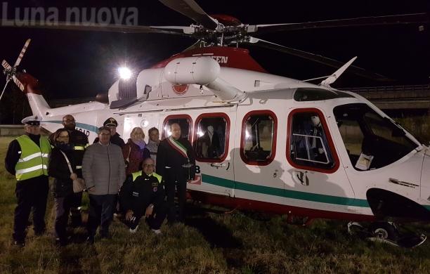 Borgone: inaugurato il volo notturno dell'elisoccorso