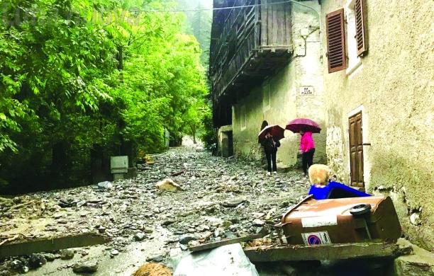 Inferno di acqua e fango su Mollieres e Fenils