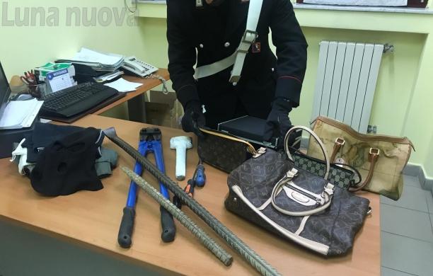 Un sabato di furti: rincorsa ai ladri, bottino recuperato