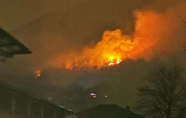 Caselette: domato nella notte l'incendio sul Musinè
