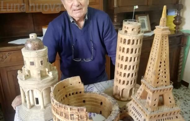 Rivoli, ieri muratore, oggi scolpisce il legno