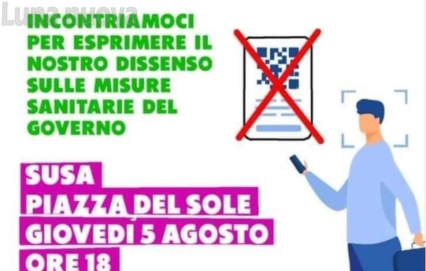 Manifestazione No Green Pass in piazza del Sole
