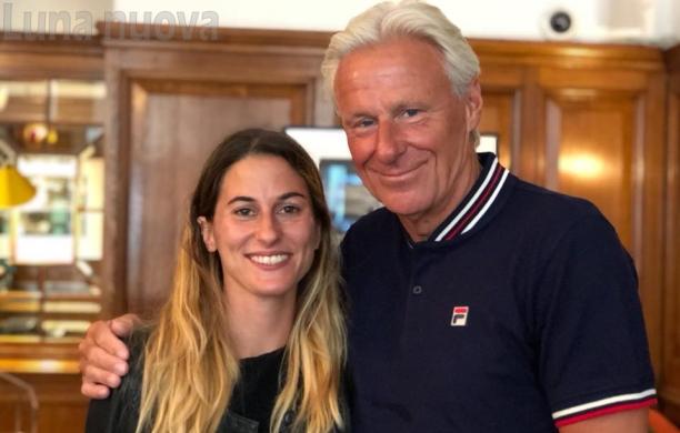 Giorgia Mecca con Björn Borg (Foto Facebook/Giorgia Mecca)