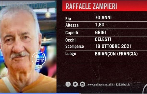 Rivoli, anche "Chi l'ha visto?" cerca Raffele Zampieri