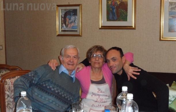 Lucia Labita con il marito Pasquale Pavone e il figlio Vincenzo
