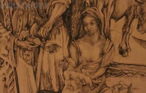 Carbone e carta: ai Batù la ‘Natività’ di Luigi Stoisa 