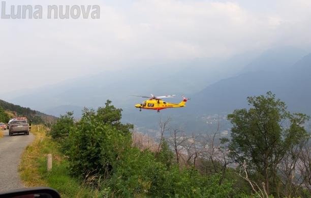 Auto precipita nella scarpata, quattro feriti sulla strada del Rocciamelone