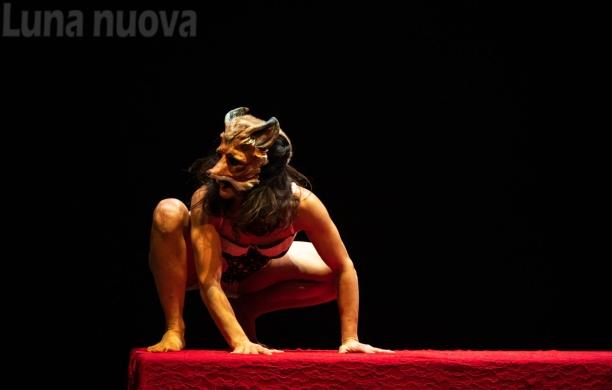 Tiziana Prota in un momento dello spettacolo  (foto Andrea Macchia)
