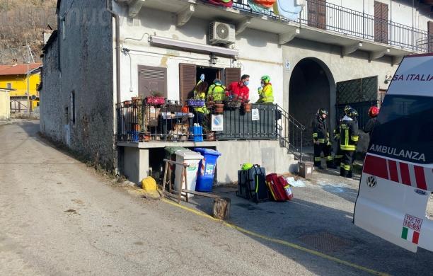 Condove, incendio alloggio alla Grangetta: uomo ustionato