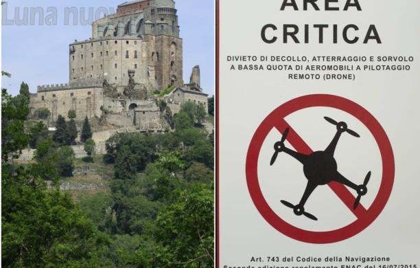Divieto di droni sopra l'area della Sacra di San Michele