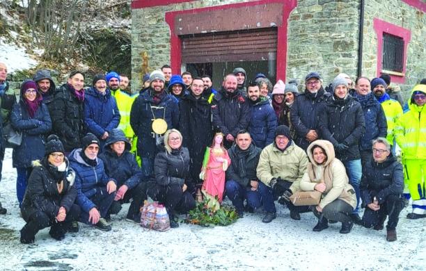 Cantonieri, S.Barbara sotto la neve a S.Martino