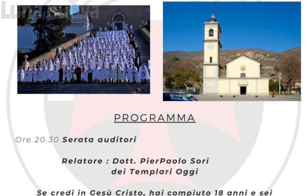 Borgone: la serata auditori con i "Templari Oggi"