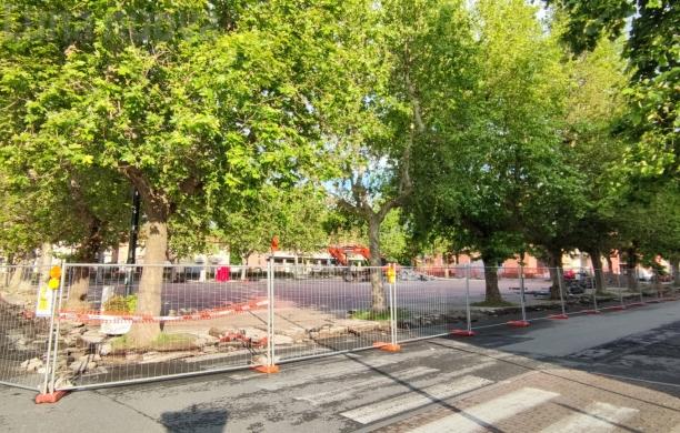 Avigliana, i cantieri dalla piazza al mercato