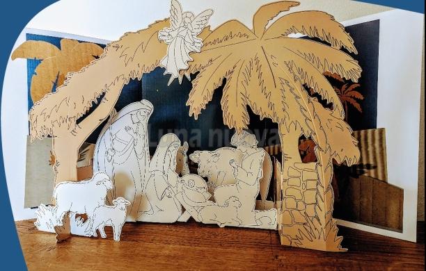 Giaveno, il presepe in cartone di Angelo Lussiana