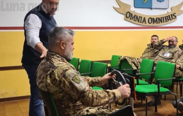 Rivoli, gli alpini della Ceccaroni a scuola di guida sicura
