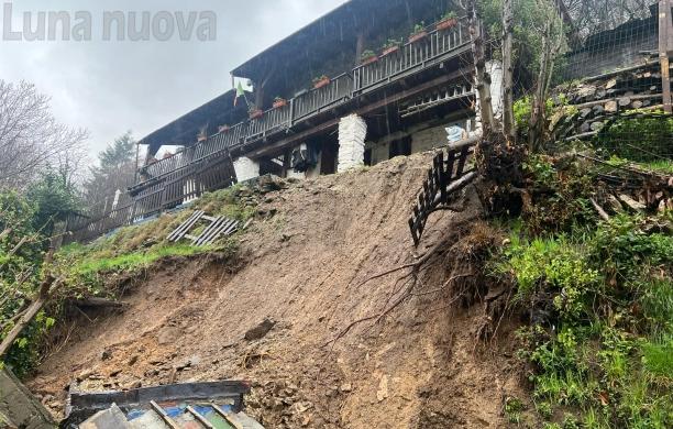 Giaveno, frane nelle borgate Giai e Tenua