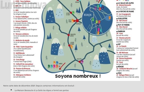 Oulx-Briançon: le ultime raccomandazioni, 112 e "Terrasses Solidaires"