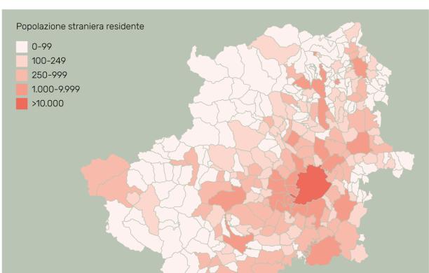 Popolazione straniera nel Torinese: +8,7% rispetto al 2020