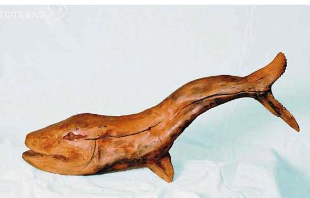 Una scultura lignea di Luca Germena