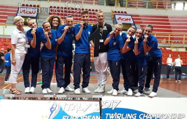 Collegno più Sangano: oro europeo nel twirling