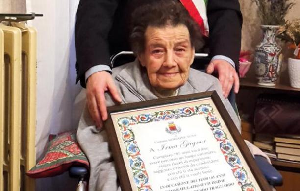 Borgone, nonna da record: per Irma Gagnor suona quota 105