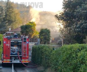 Buttigliera, a fuoco una villetta di via Monte Cuneo 