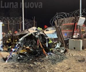 S.Didero, violento schianto alla rotonda autoporto: gravi due uomini