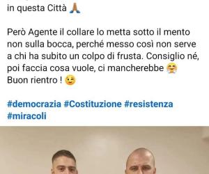 Rivalta, l'ironia della consigliera sui poliziotti feriti