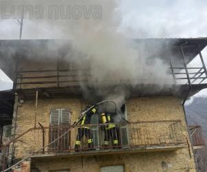 Condove: incendio ad un'abitazione in borgata Borlera