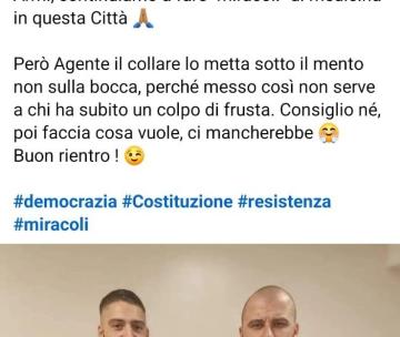 Rivalta, l'ironia della consigliera sui poliziotti feriti