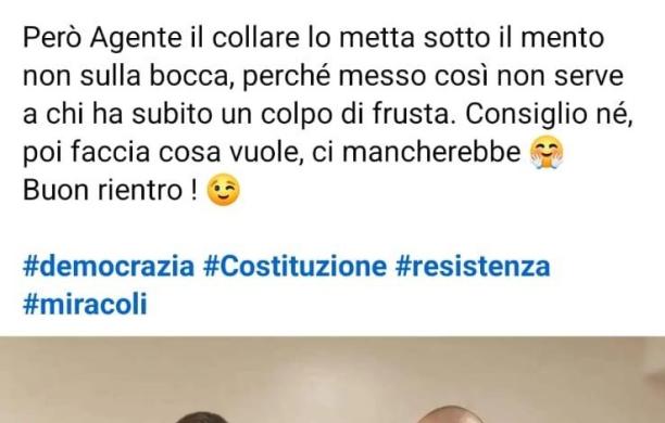 Rivalta, l'ironia della consigliera sui poliziotti feriti