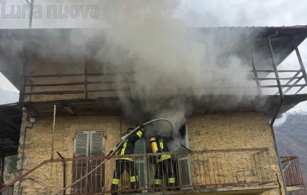 Condove: incendio ad un'abitazione in borgata Borlera