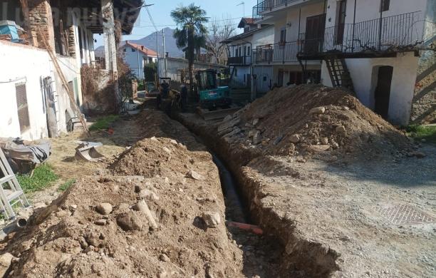 Avigliana, fognatura in borgata Battagliotti