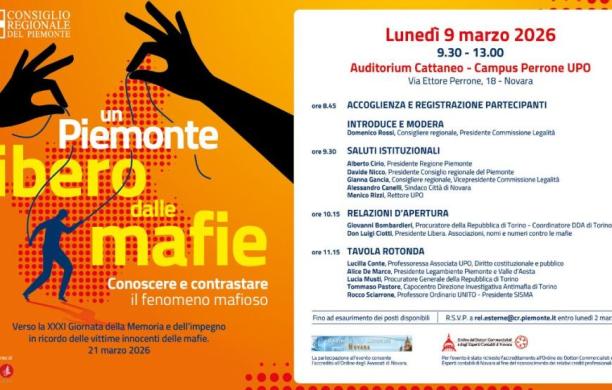 Un Piemonte libero dalle mafie